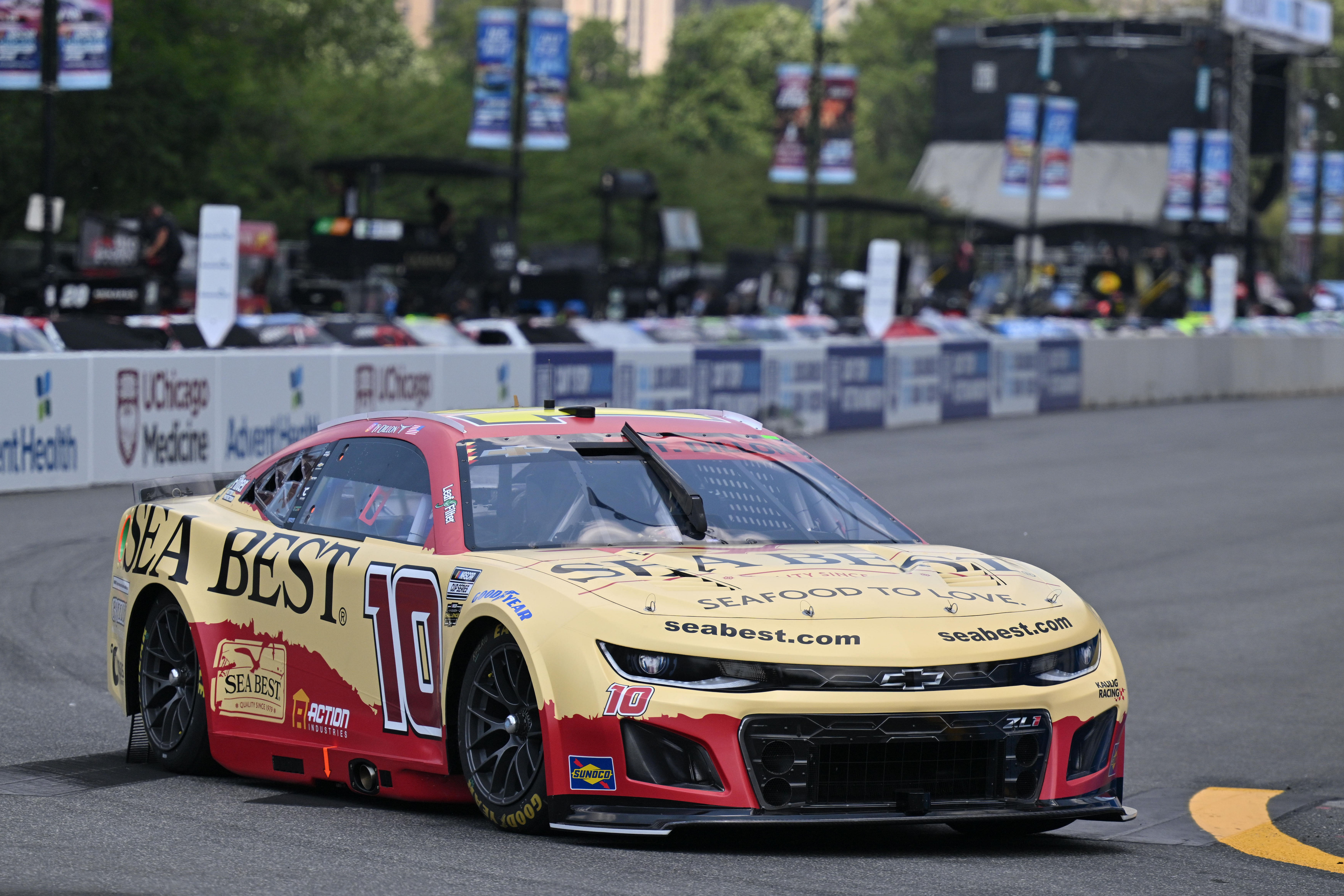 NASCAR Cup Series driver Ty Dillon (10) during qualifying for the Grant Park 165 at Chicago Street Race. - Source: Imagn